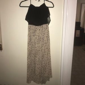 Bird high-low dress